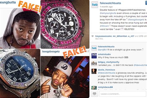 rappers fake watches instagram|Instagram account busts rappers wearing fake designer watches.